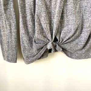 J.Crew Size Small S Heather Gray Shirt Tee Tie-Back Tee T-Shirt Top